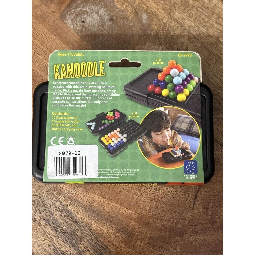 Educational Insights Kanoodle Brain Teaser 101 Puzzles Ages 7+ Multicolor New